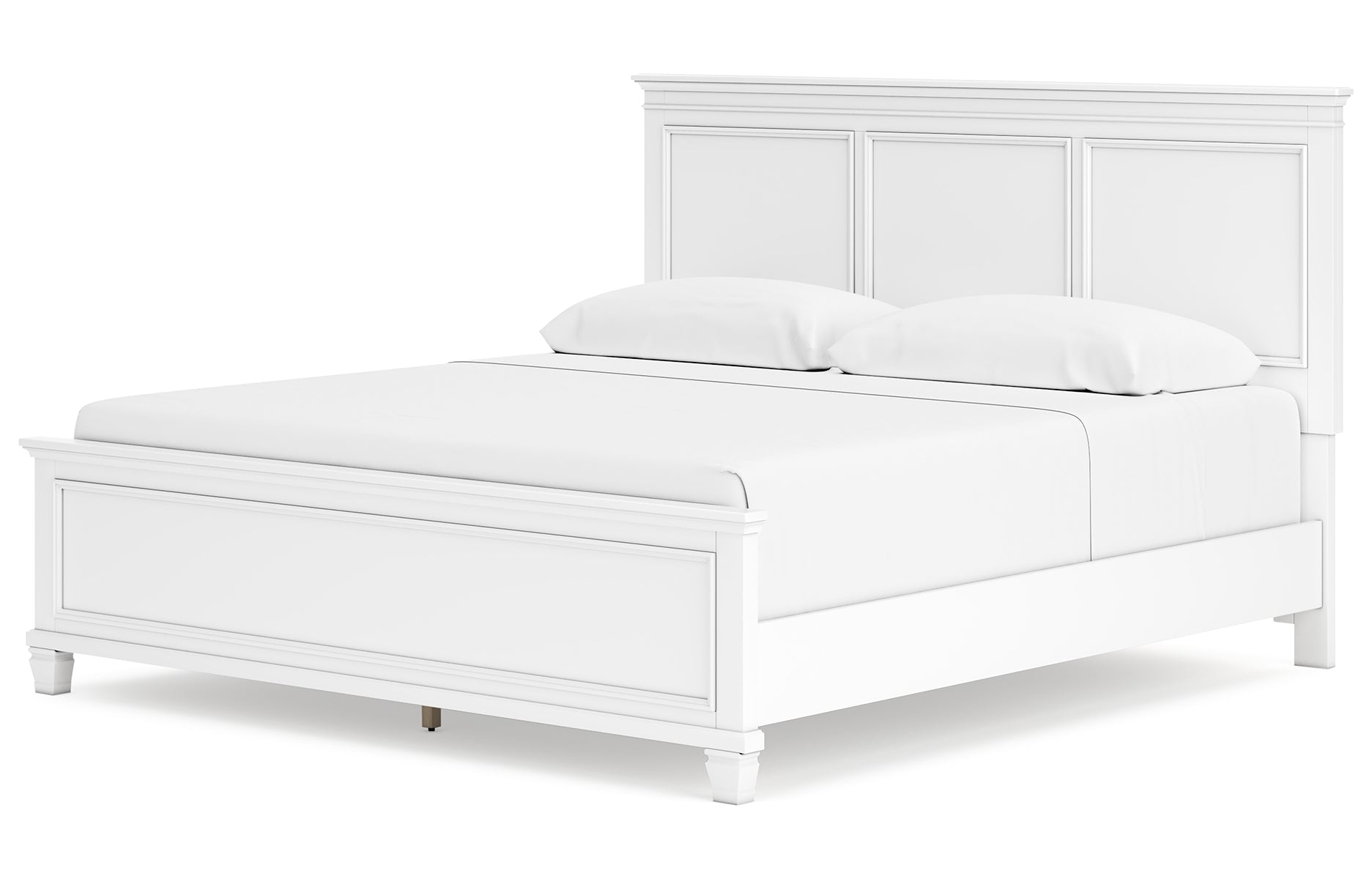 Fortman King Panel Bed with Mirrored Dresser, Chest and 2 Nightstands