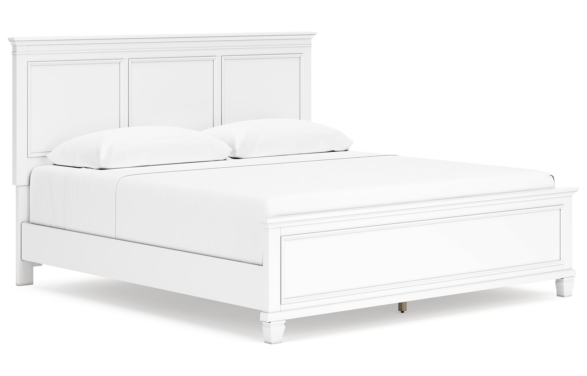 Fortman King Panel Bed with Mirrored Dresser
