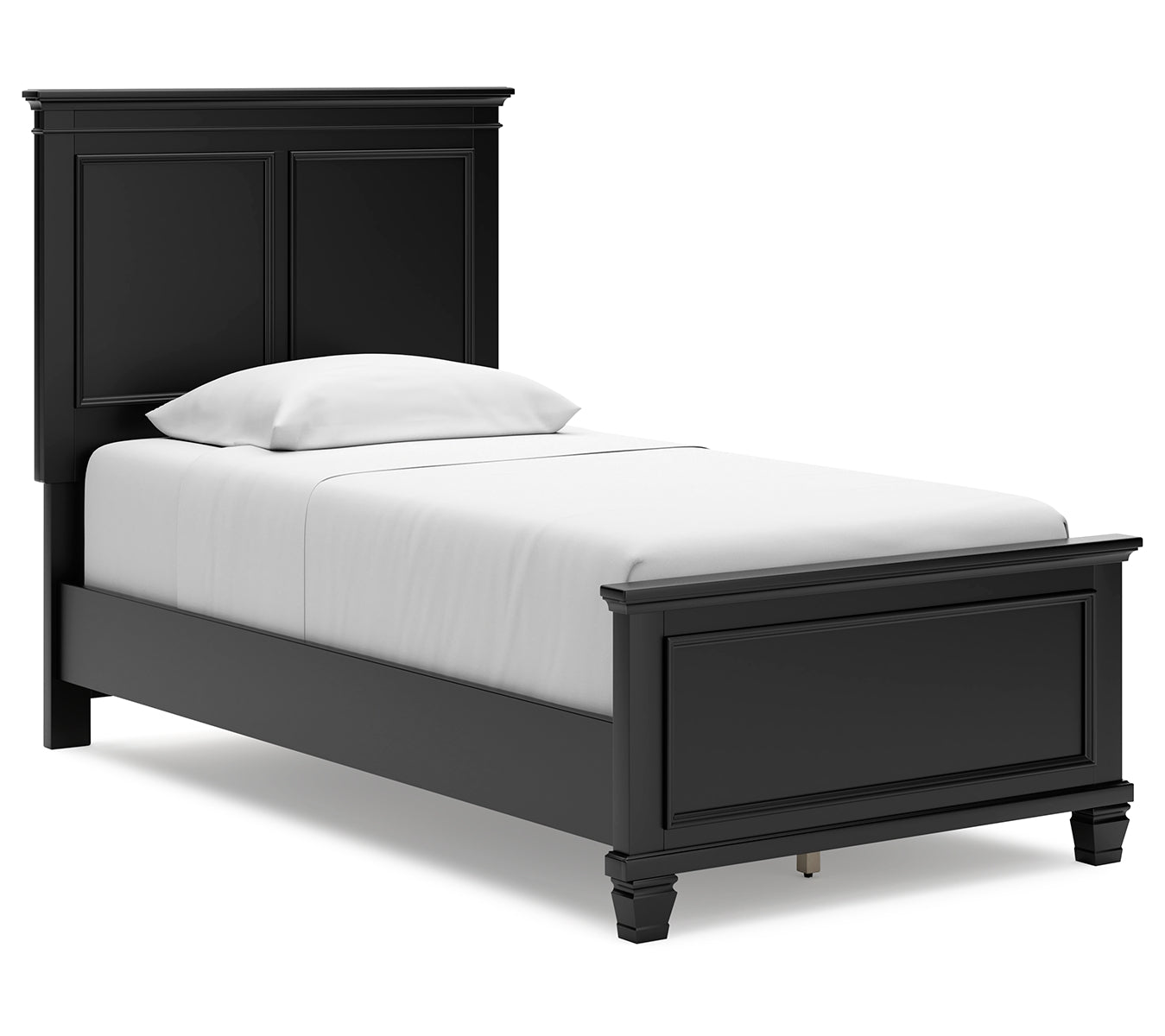 Lanolee Twin Panel Bed with Mirrored Dresser and Chest