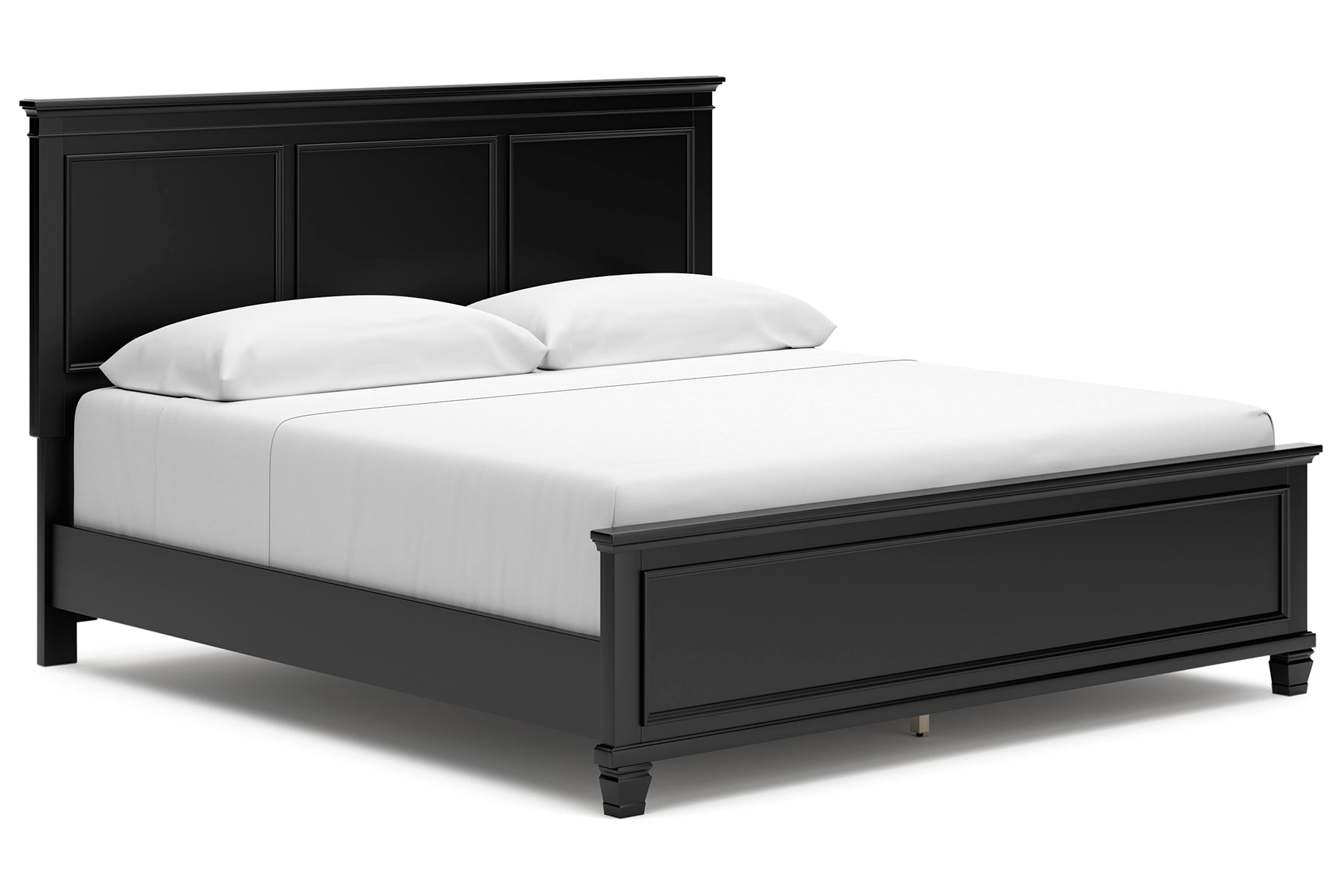 Lanolee King Panel Bed with Mirrored Dresser and 2 Nightstands