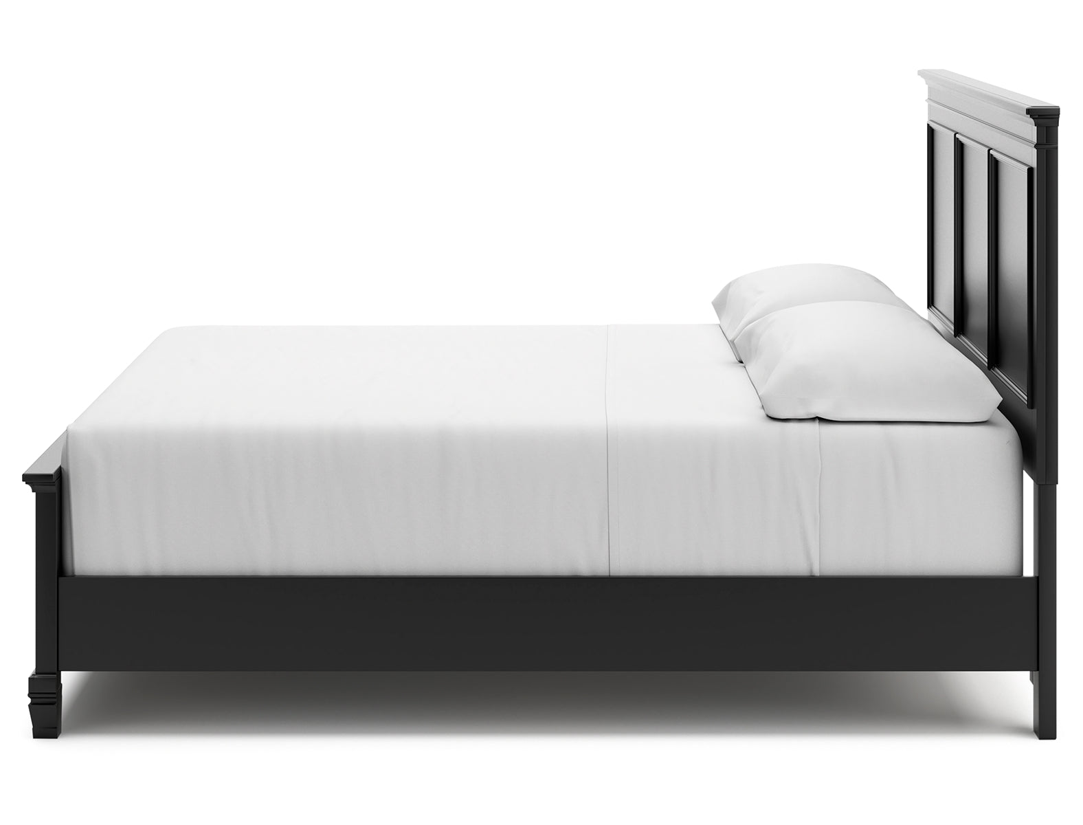 Lanolee King Panel Bed with Mirrored Dresser and Chest