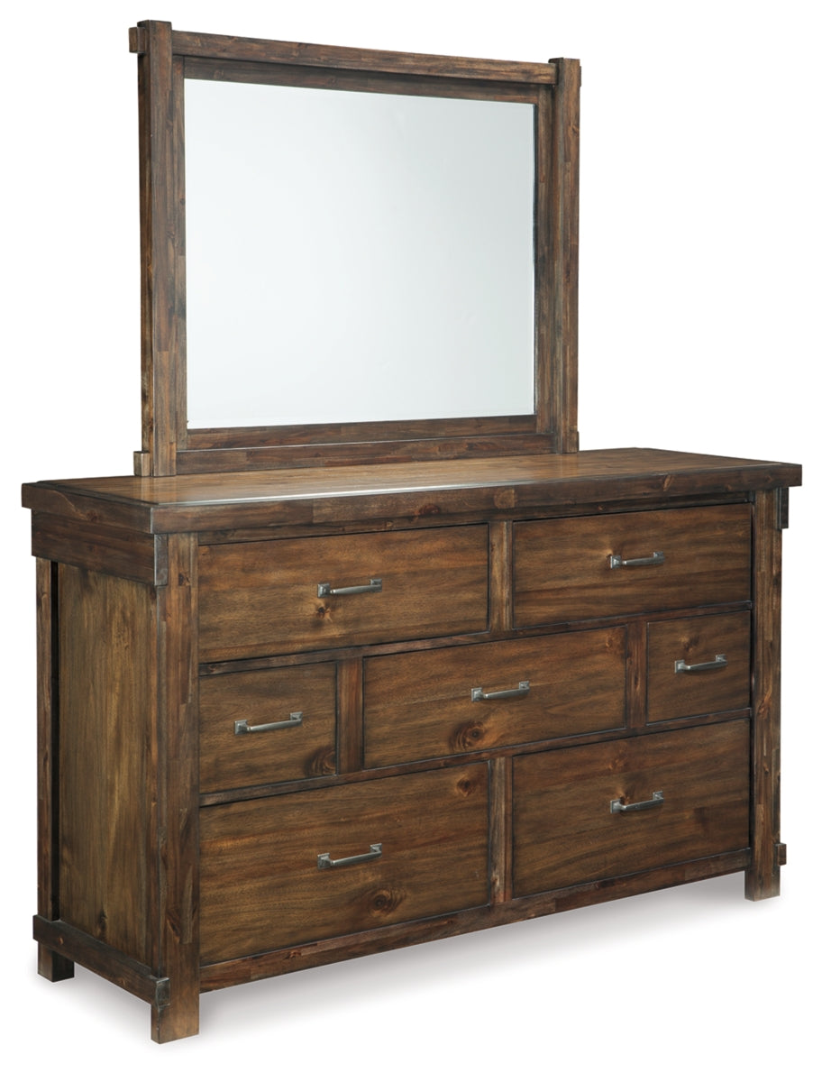 Lakeleigh Queen Panel Bed with Mirrored Dresser, Chest and 2 Nightstands