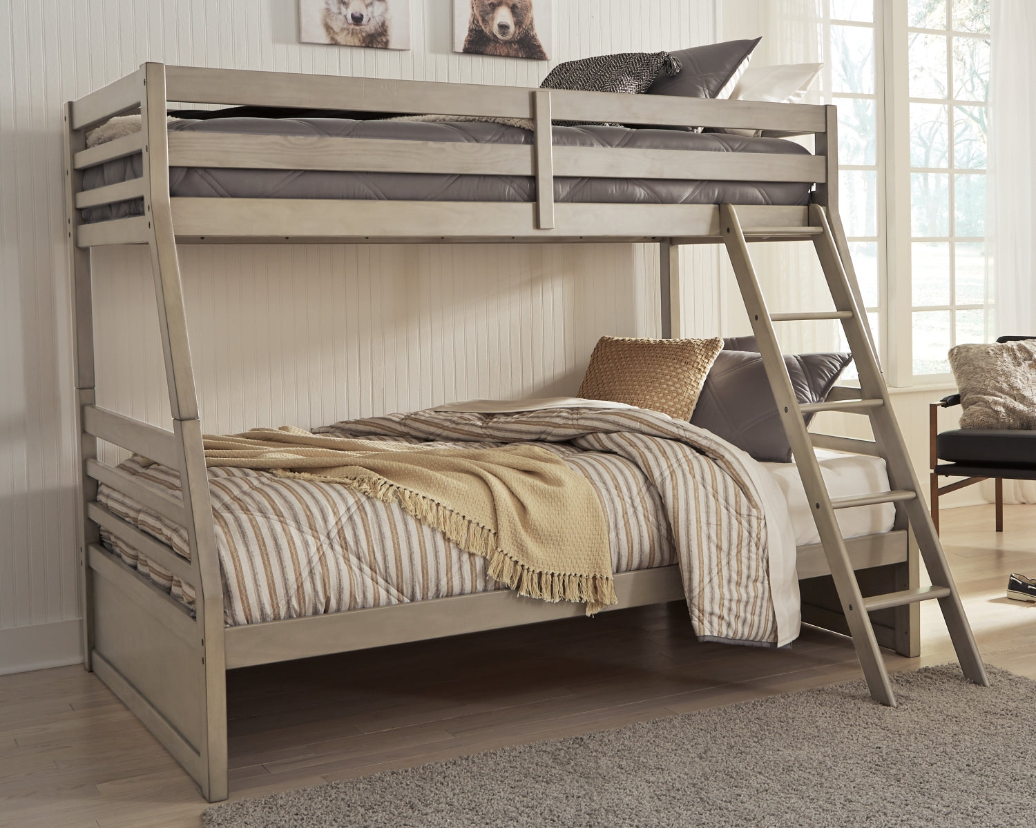Lettner Twin over Full Bunk Bed with Twin and Full Mattress