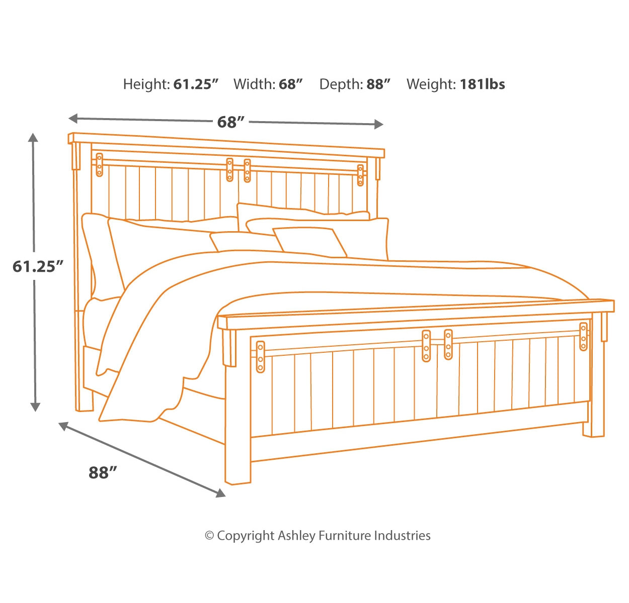 Brashland King Panel Bed with Dresser