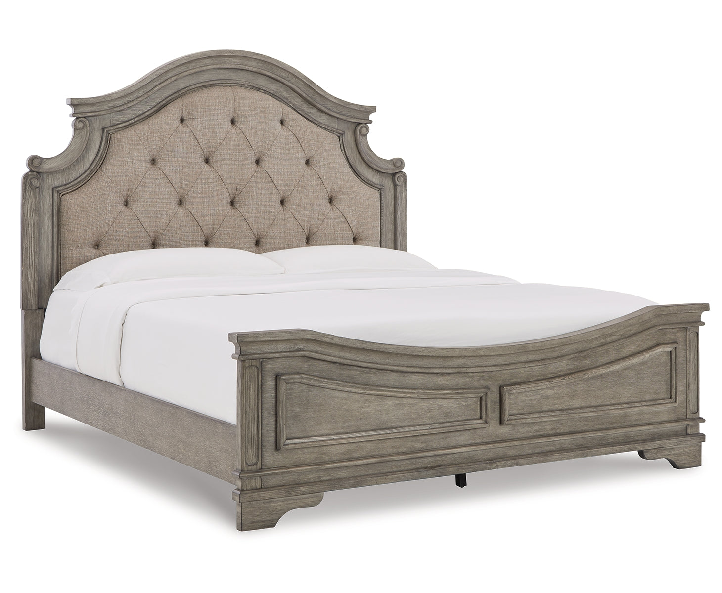 Lodenbay King Panel Bed with Mirrored Dresser and 2 Nightstands
