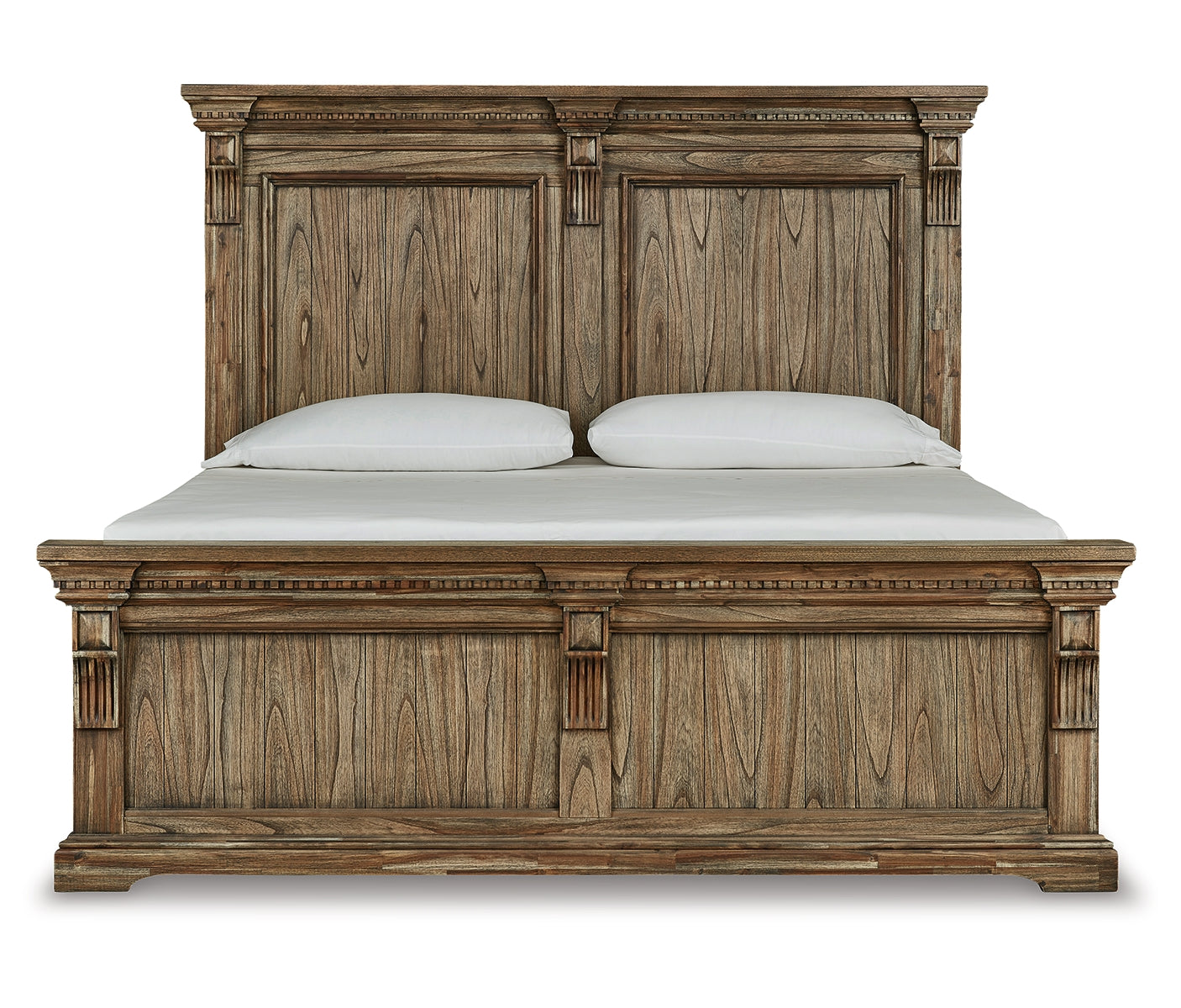 Markenburg King Panel Bed with Mirrored Dresser