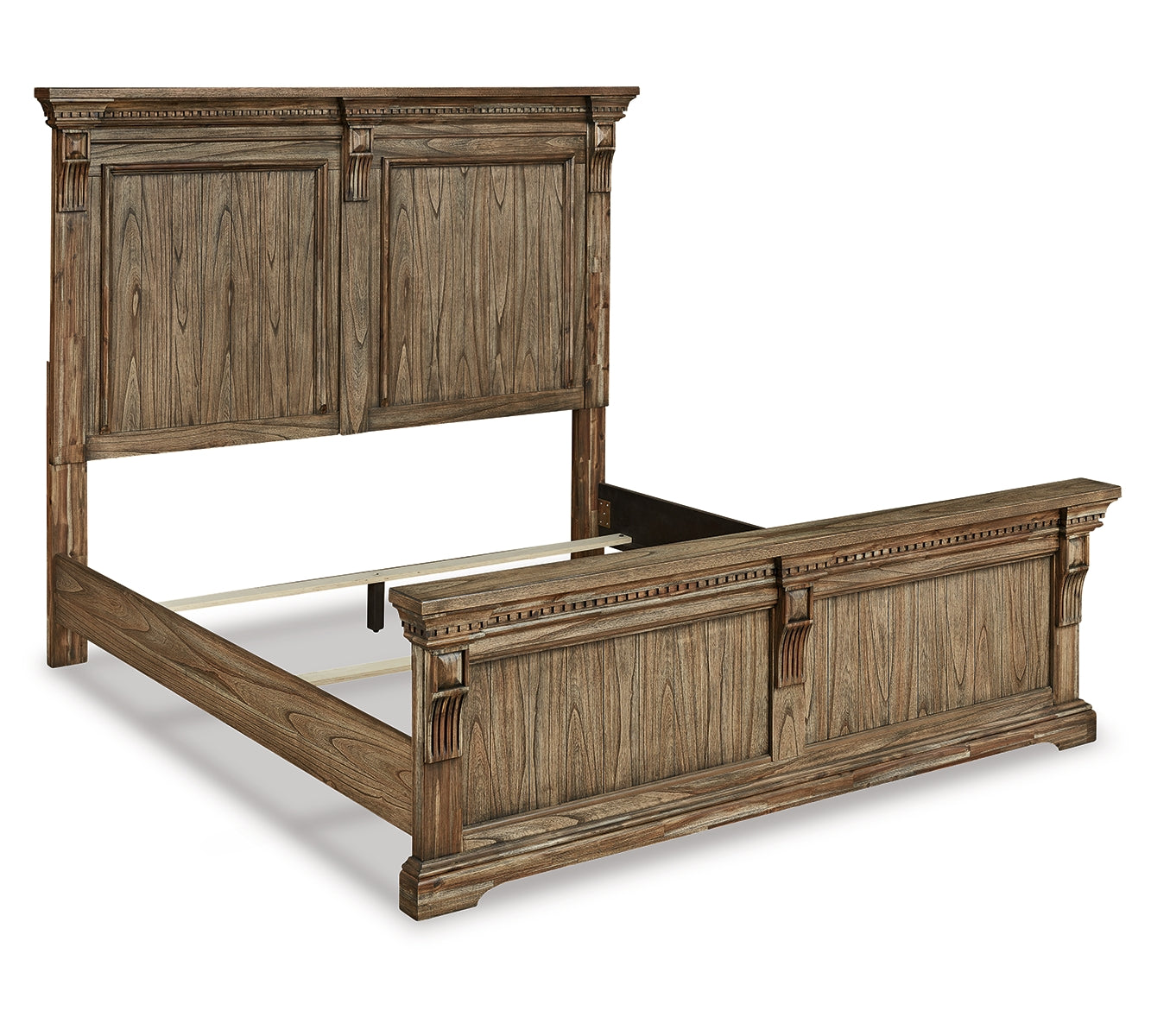 Markenburg King Panel Bed with Mirrored Dresser and Chest