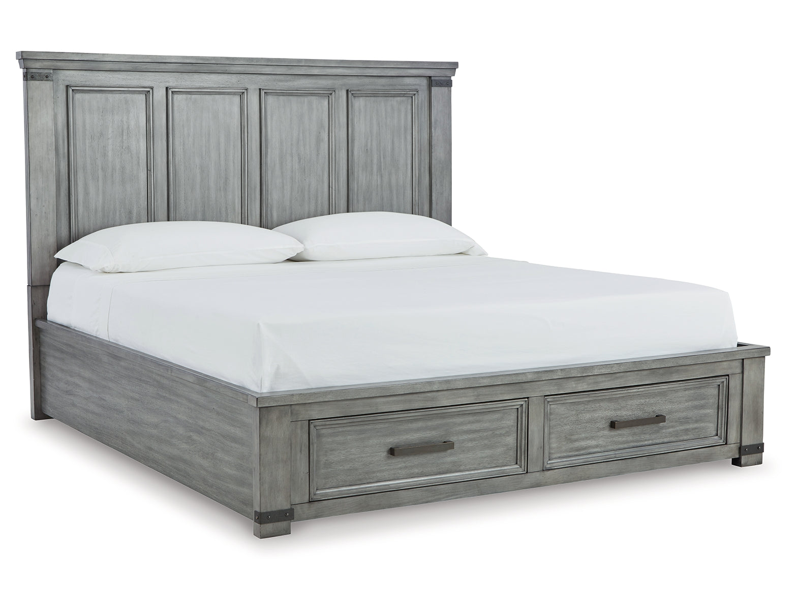 Russelyn Queen Storage Bed with Mirrored Dresser and 2 Nightstands