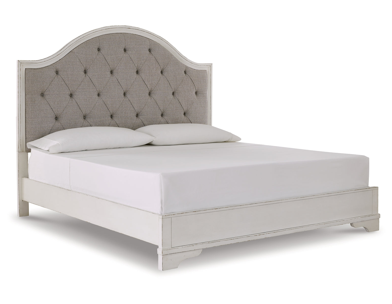 Brollyn Queen Upholstered Panel Bed with Dresser