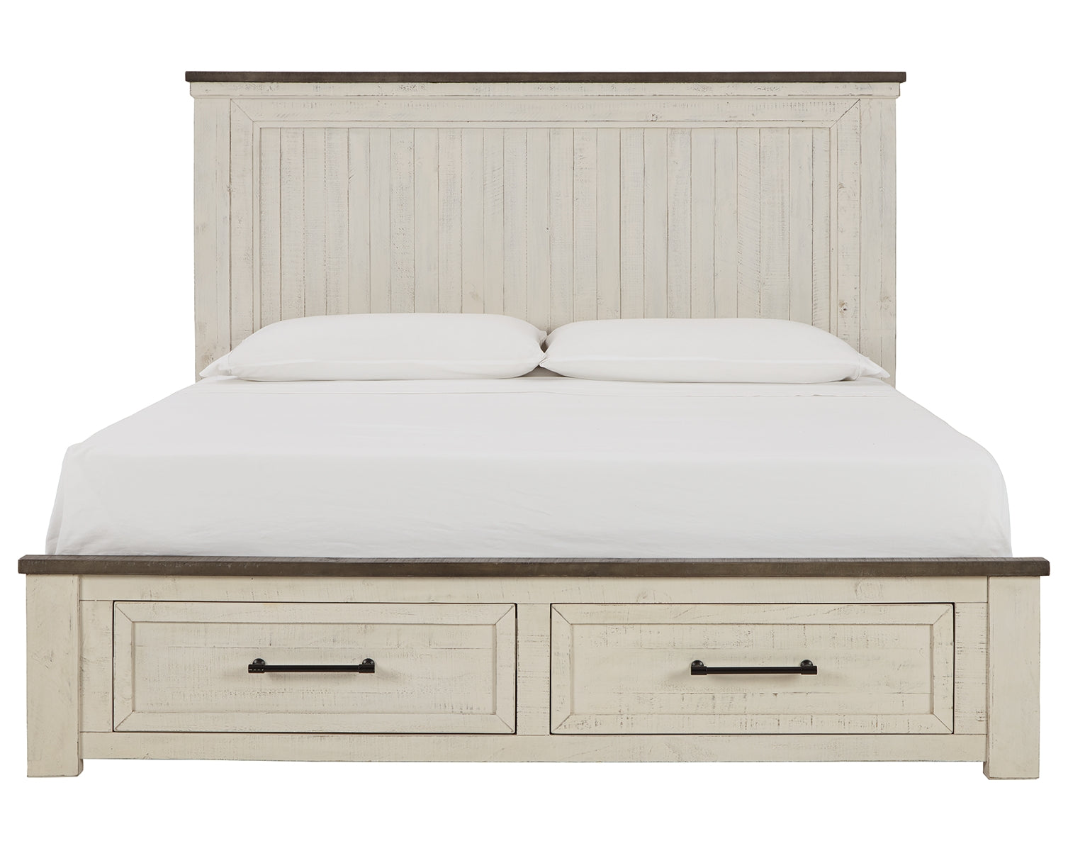 Brewgan Queen Panel Storage Bed with Mirrored Dresser, Chest and Nightstand