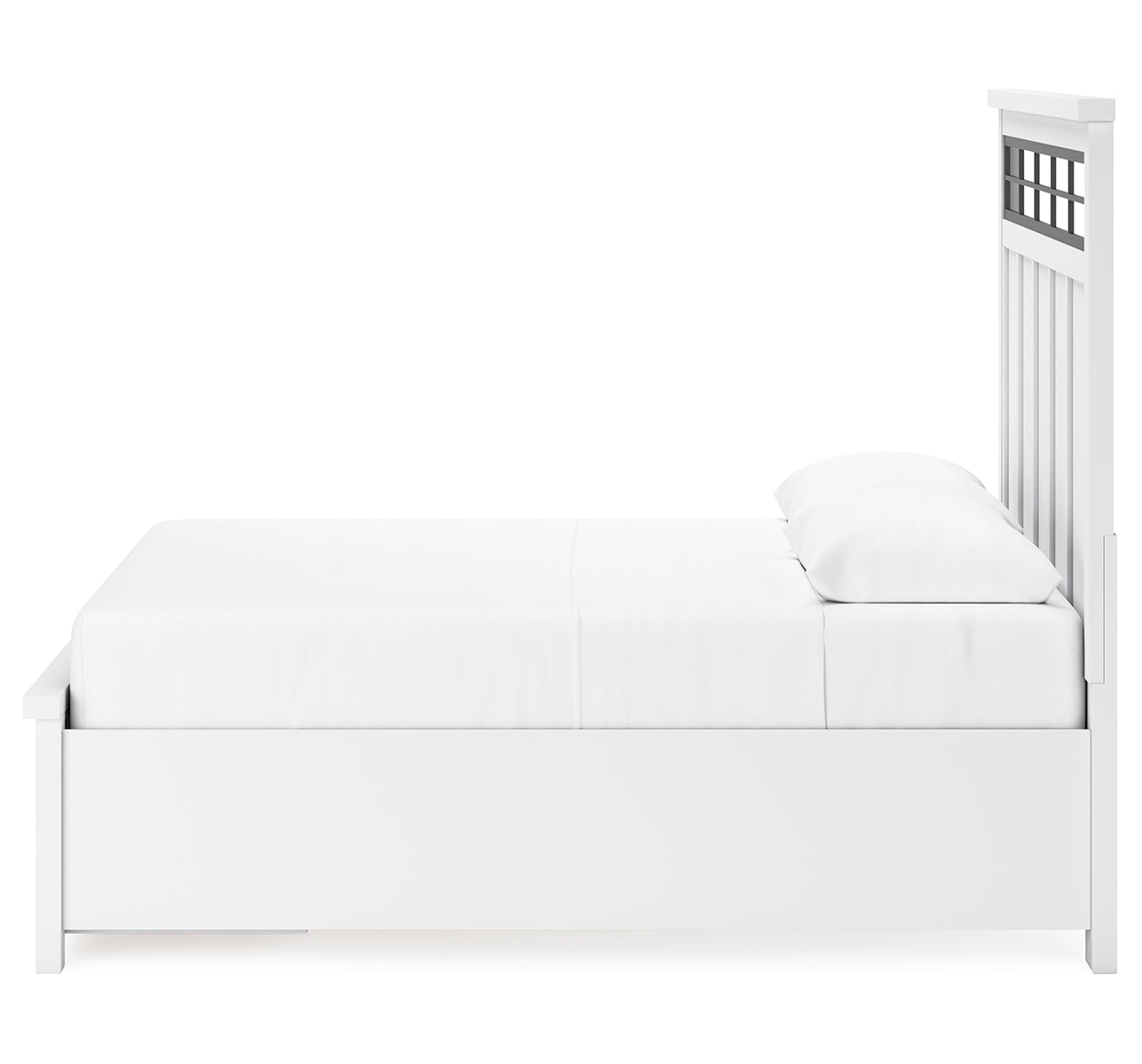 Ashbryn Queen Panel Storage Bed with Mirrored Dresser