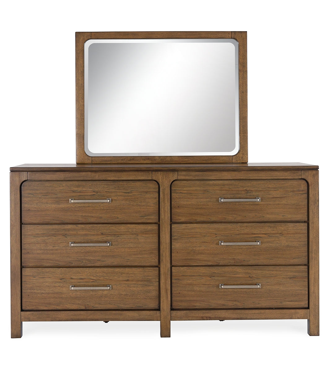 Cabalynn Queen Upholstered Bed with Mirrored Dresser, Chest and Nightstand