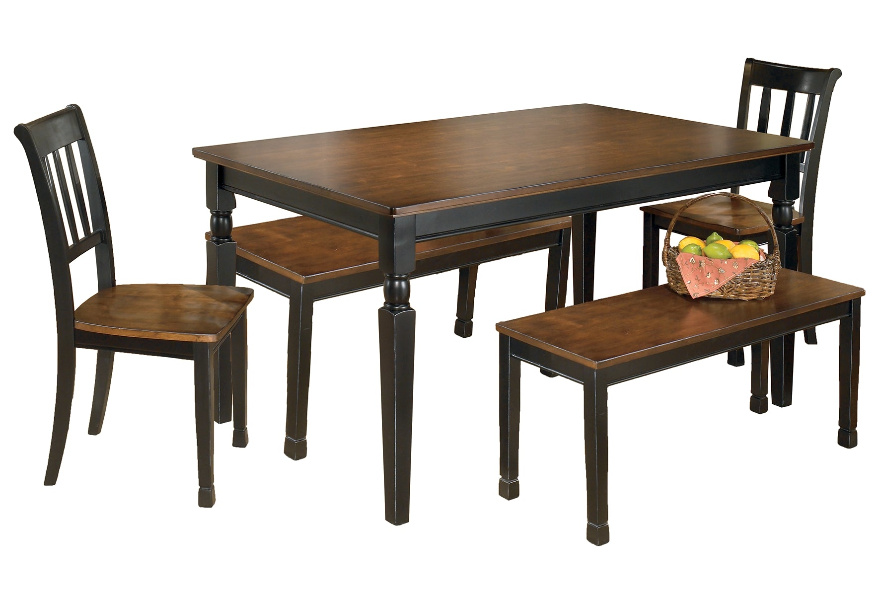 Owingsville Dining Table and 2 Chairs and 2 Benches