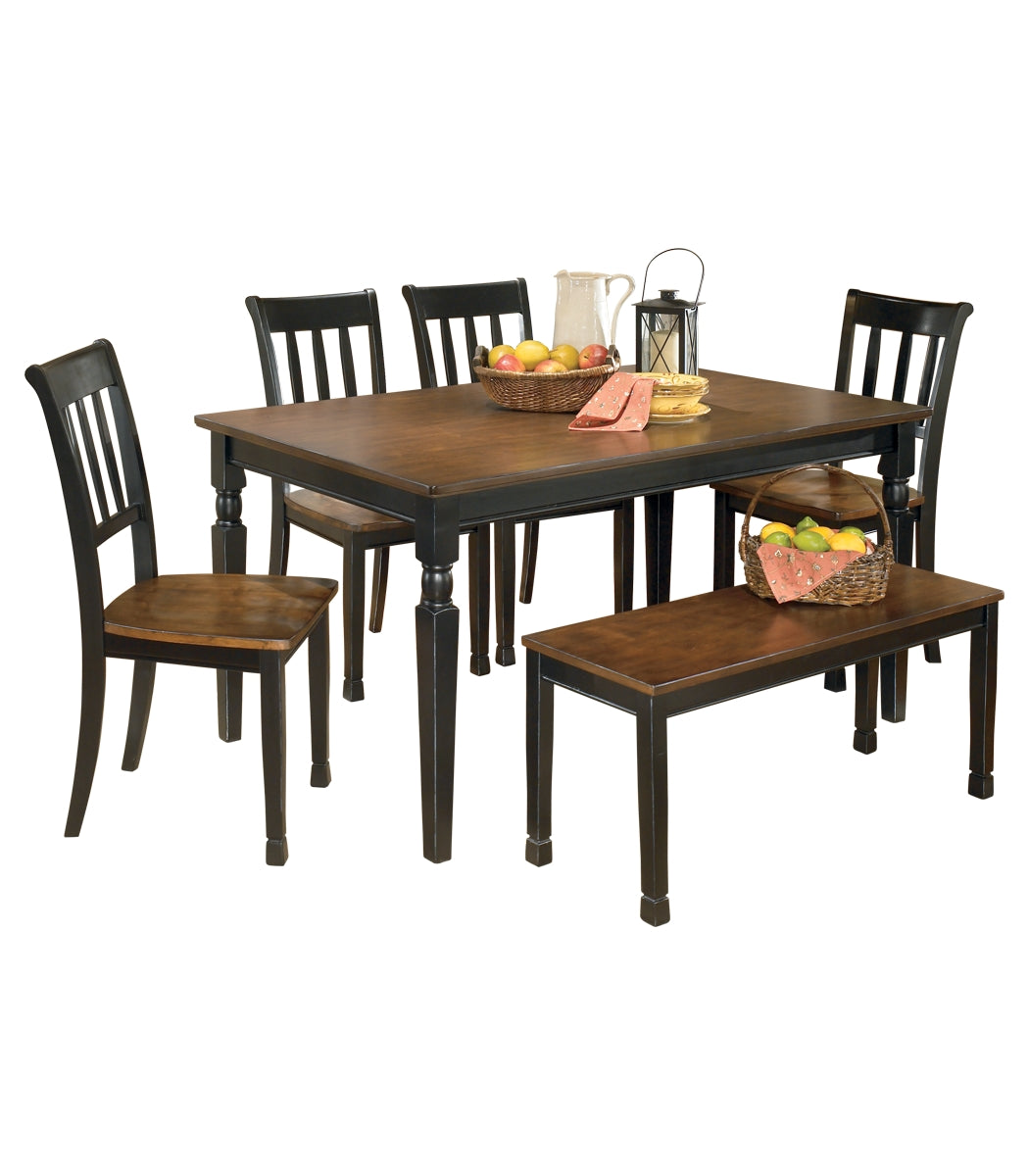 Owingsville Dining Table and 4 Chairs and Bench