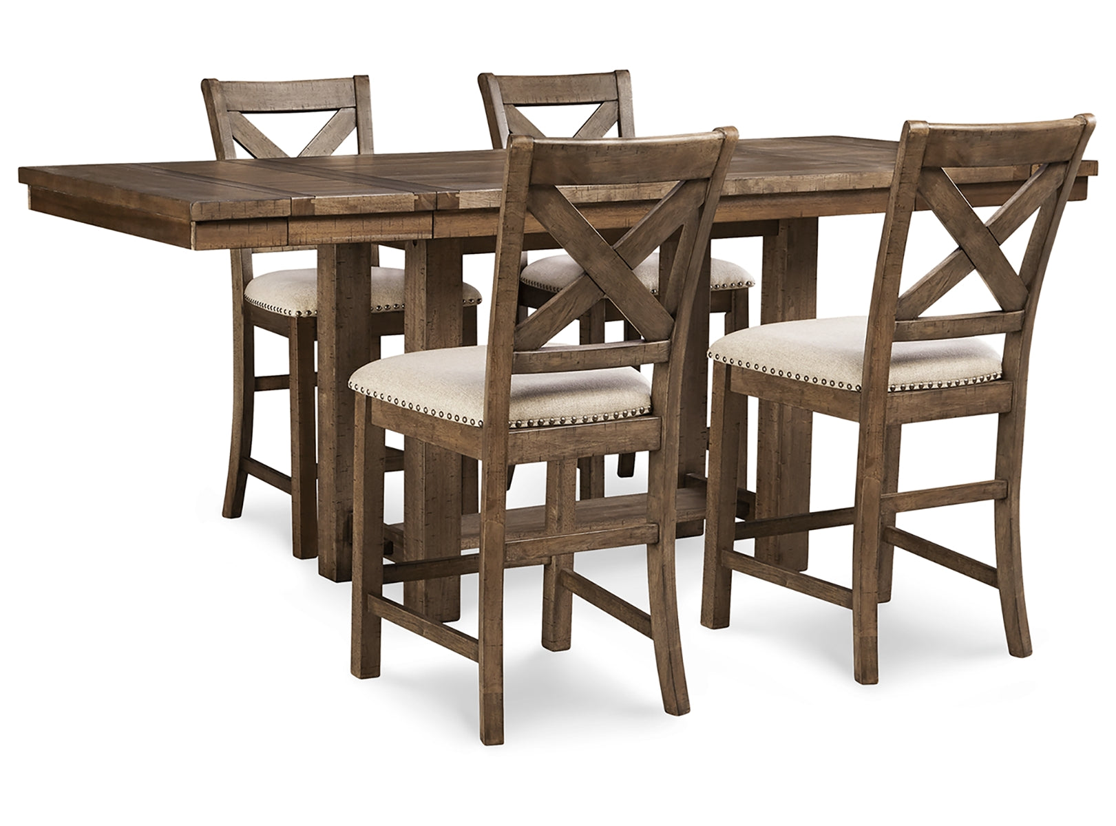 Moriville Counter Height Dining Table and 4 Barstools
