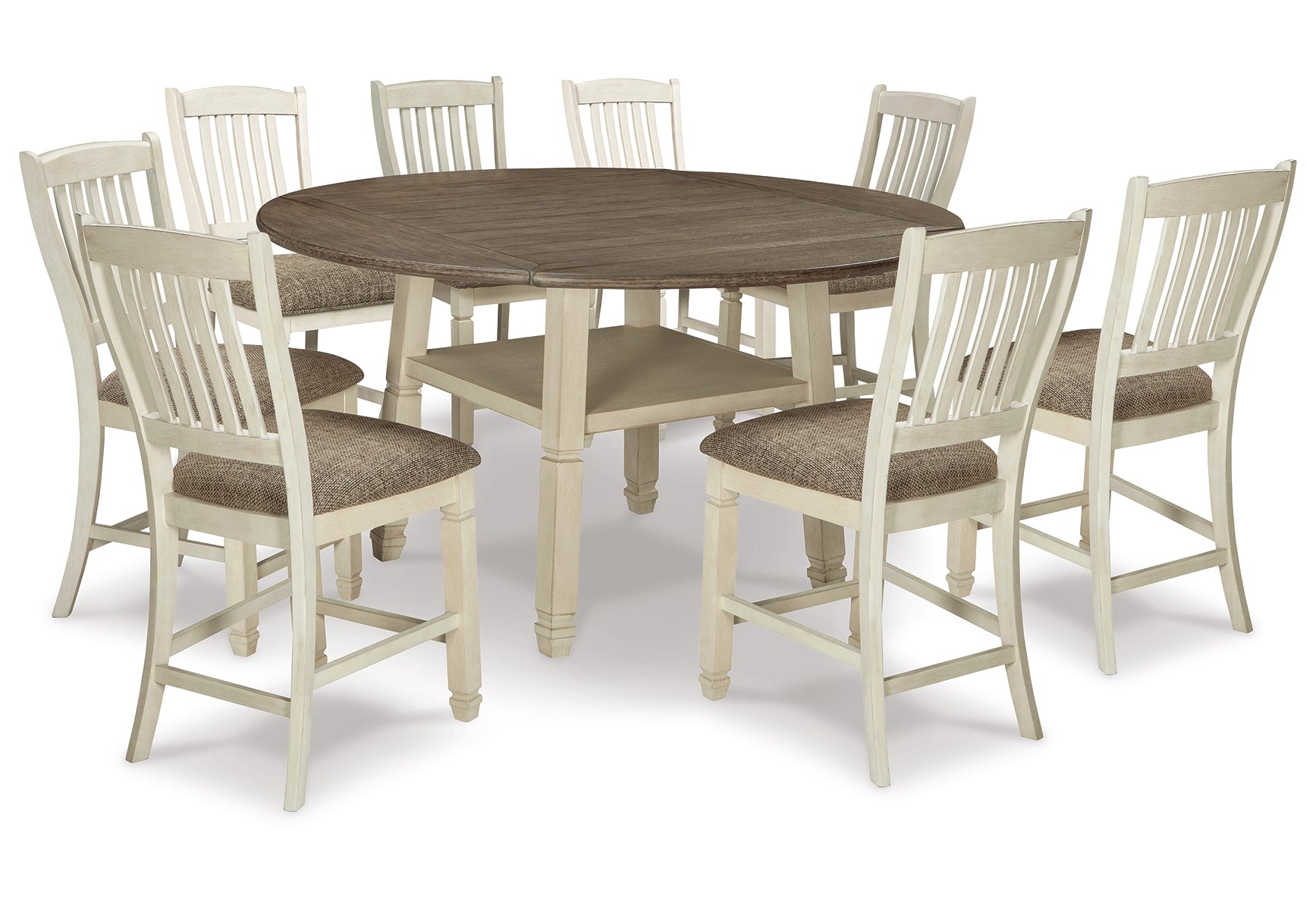 Bolanburg Counter Height Dining Table and 8 Barstools