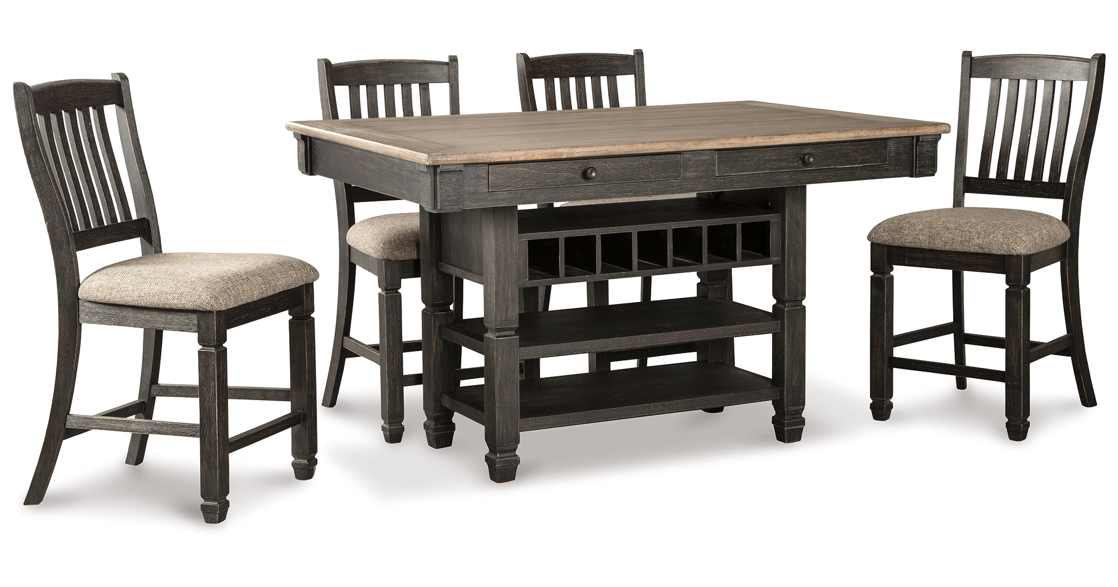 Tyler Creek Counter Height Dining Table and 4 Barstools
