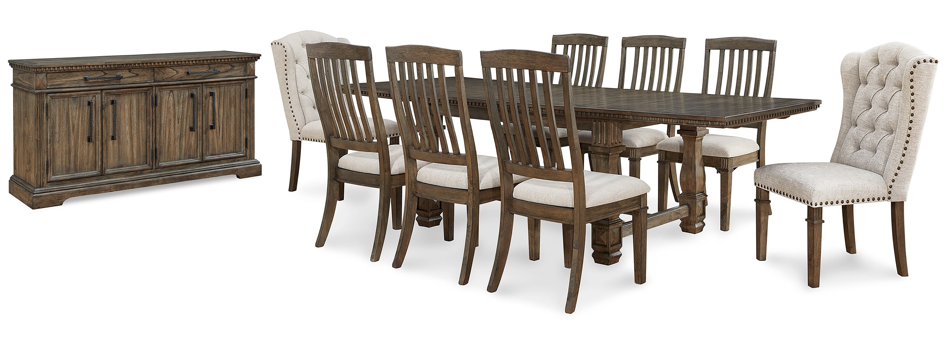 Markenburg Dining Table and 8 Chairs with Storage