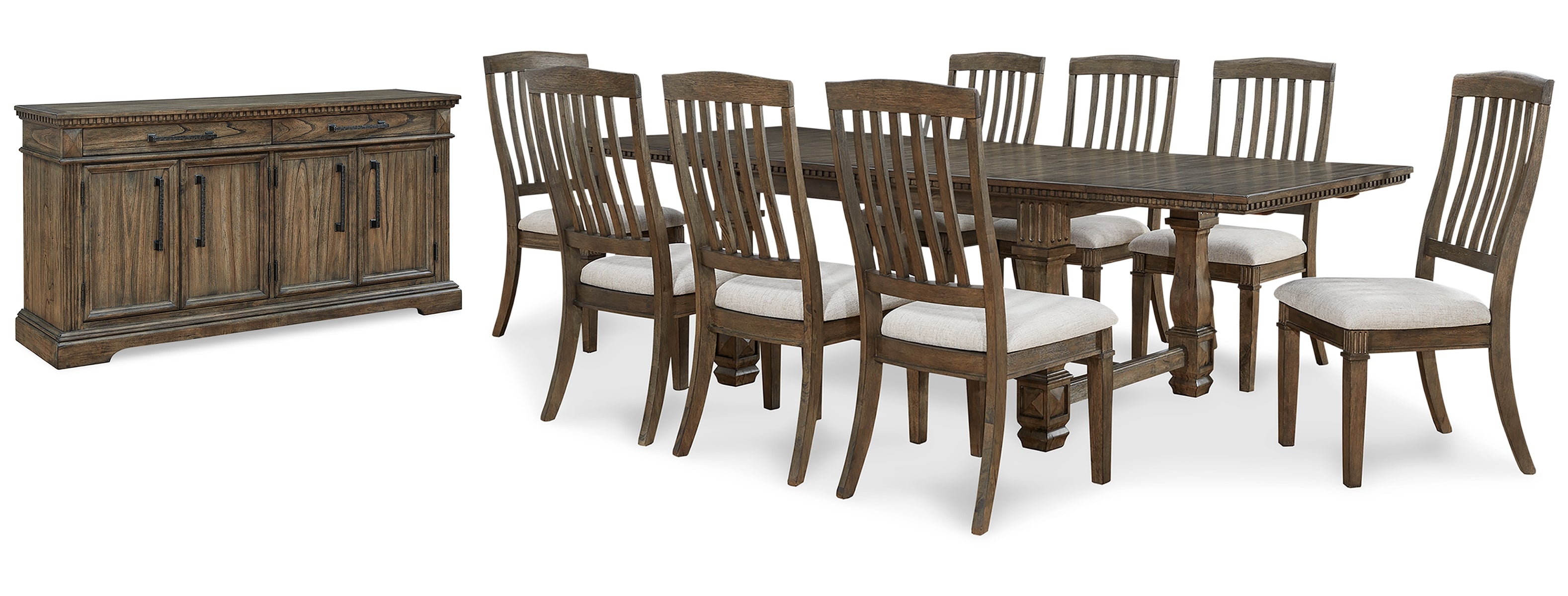Markenburg Dining Table and 8 Chairs with Storage