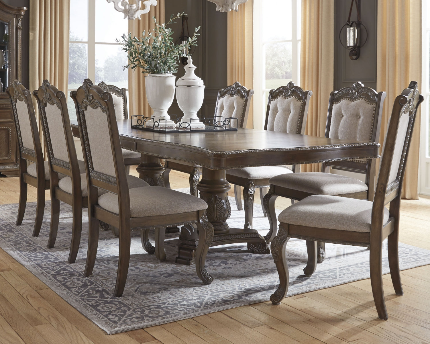 Charmond Dining Table and 8 Chairs with Storage