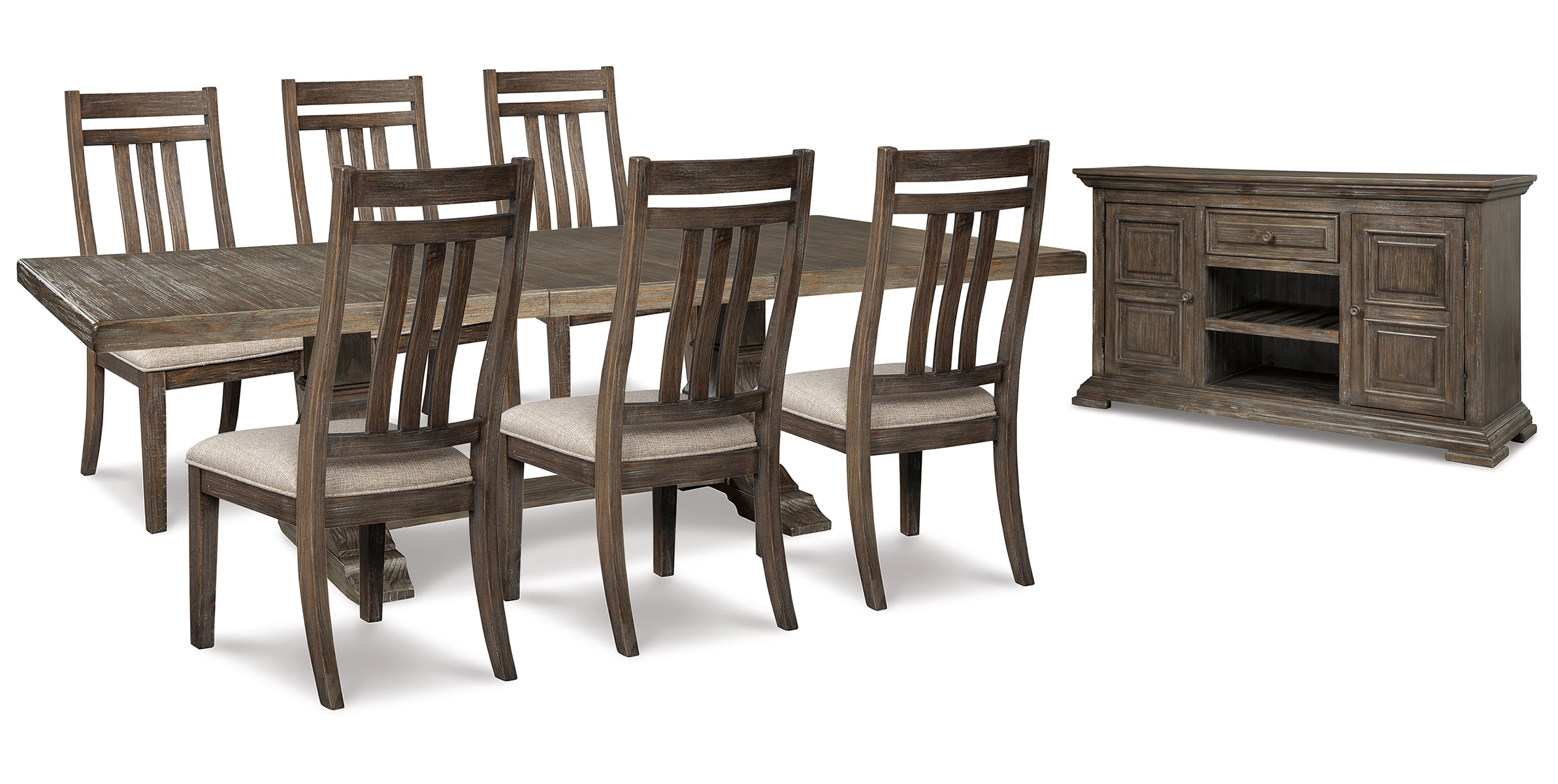 Wyndahl Dining Table and 6 Chairs with Storage