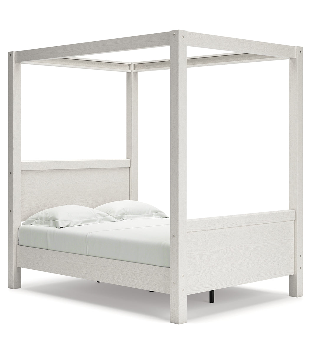 Aprilyn Full Canopy Bed with Dresser and Chest