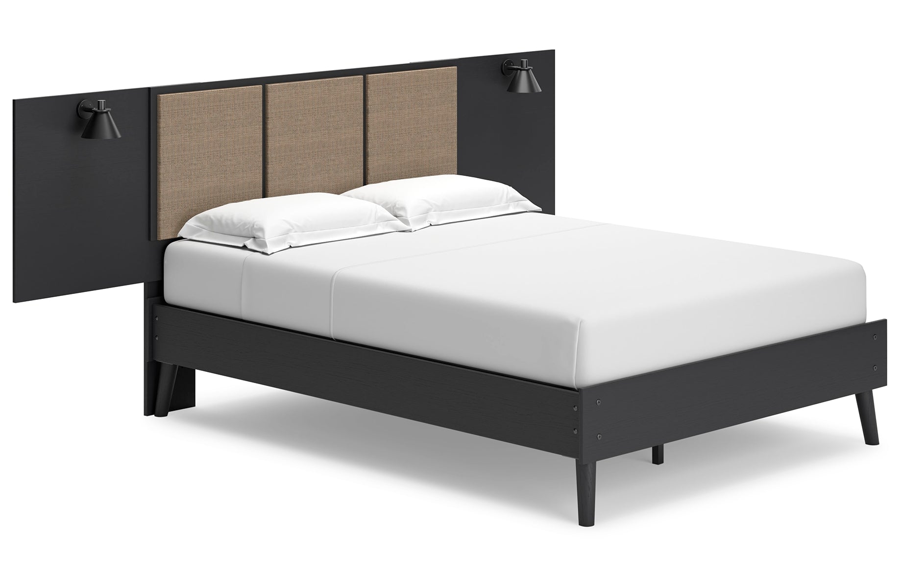 Charlang Full Panel Platform Bed with Dresser and Chest