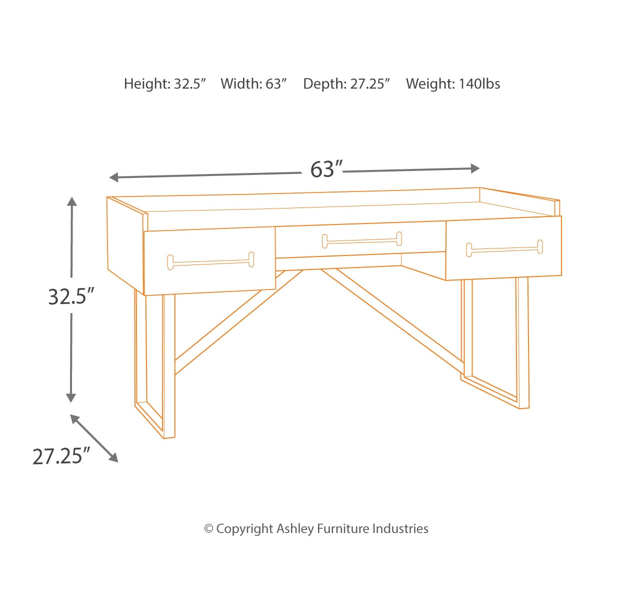 Starmore Home Office Desk with Chair