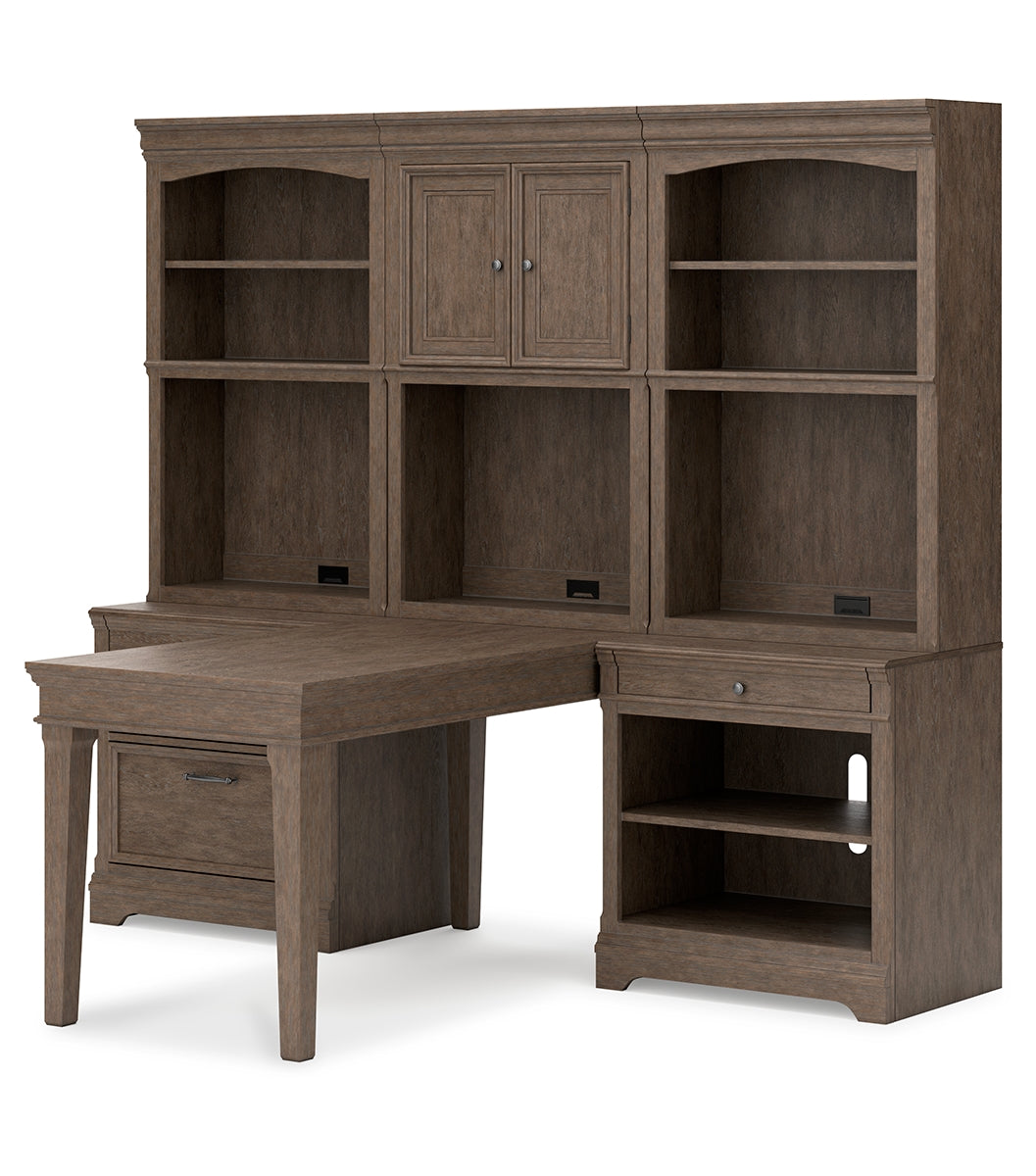Janismore 6-Piece Bookcase Wall Unit with Desk