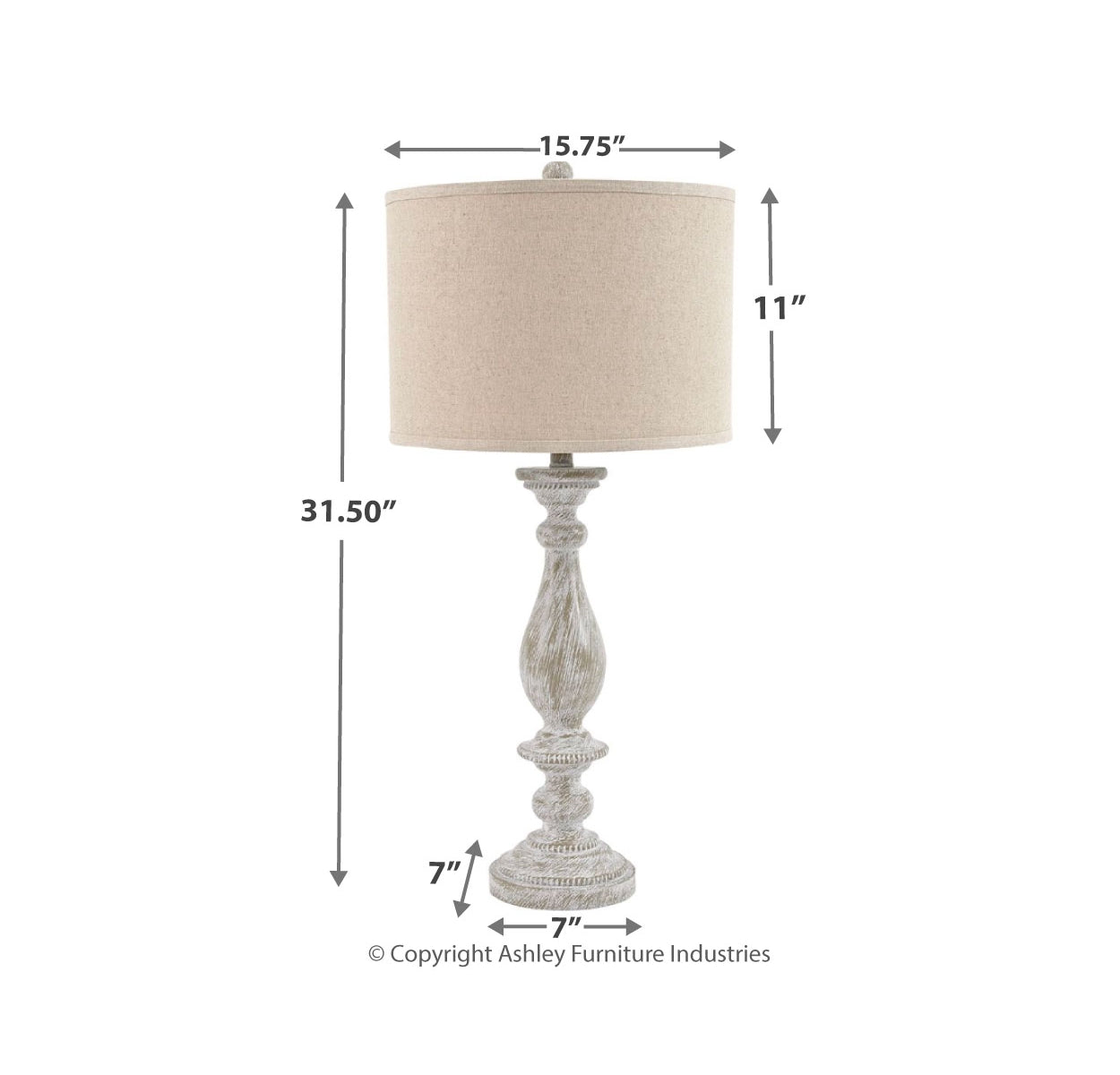 Bernadate 3-Piece Floor Lamp with 2 Table Lamps Set