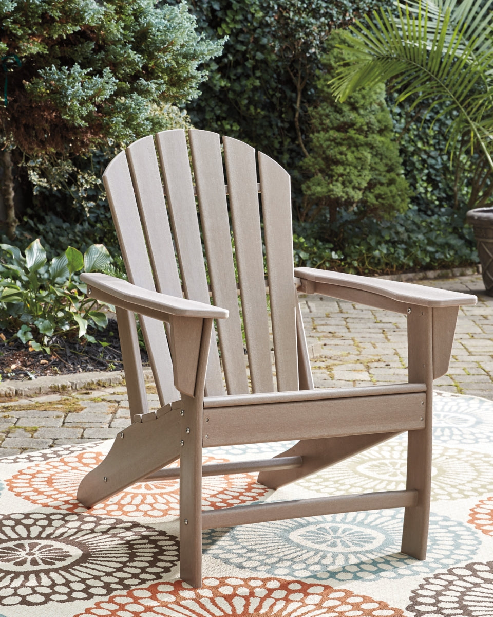 Sundown Treasure 2 Outdoor Adirondack Chairs and Ottomans with Side Table
