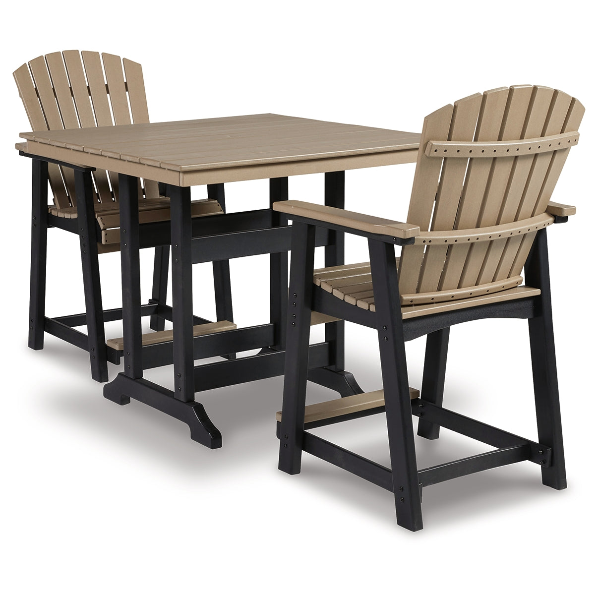 Fairen Trail Outdoor Counter Height Dining Table and 2 Barstools
