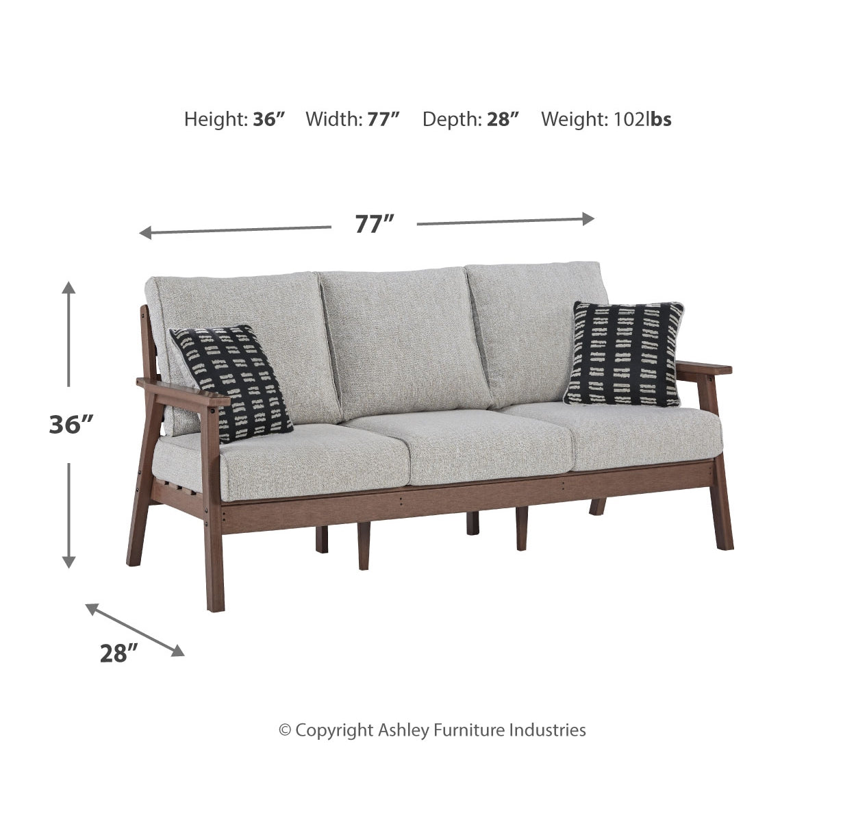 Emmeline Outdoor Sofa, Loveseat and 2 Lounge Chairs with Coffee Table and 2 End Tables