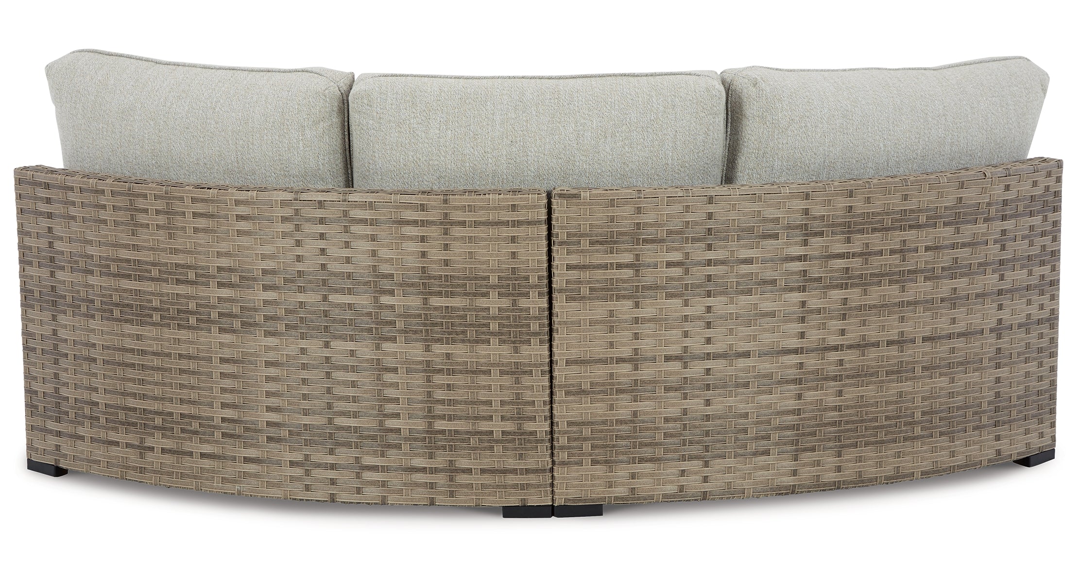 Calworth Outdoor Curved Loveseat with Cushion