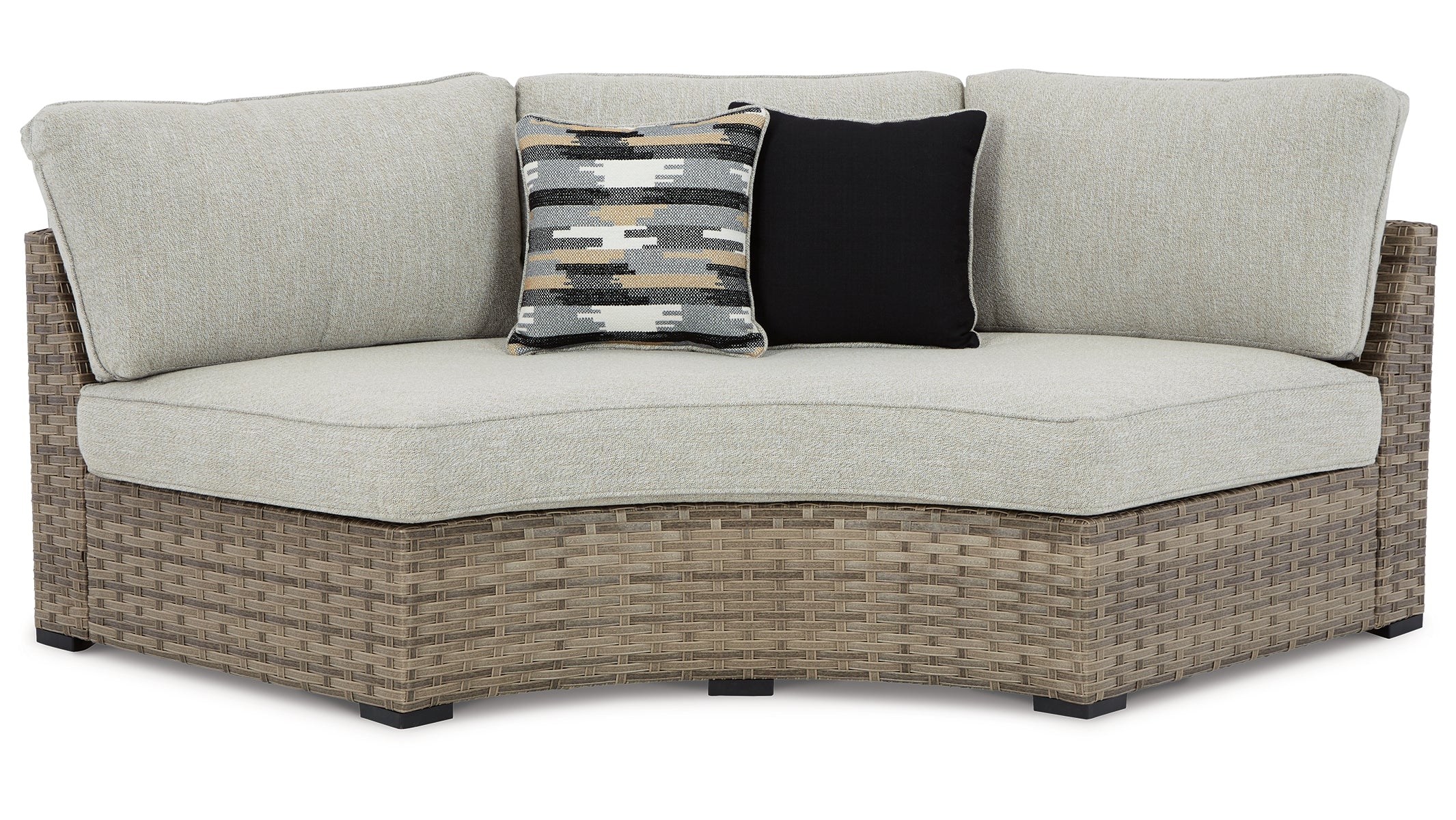 Calworth Outdoor Curved Loveseat with Cushion