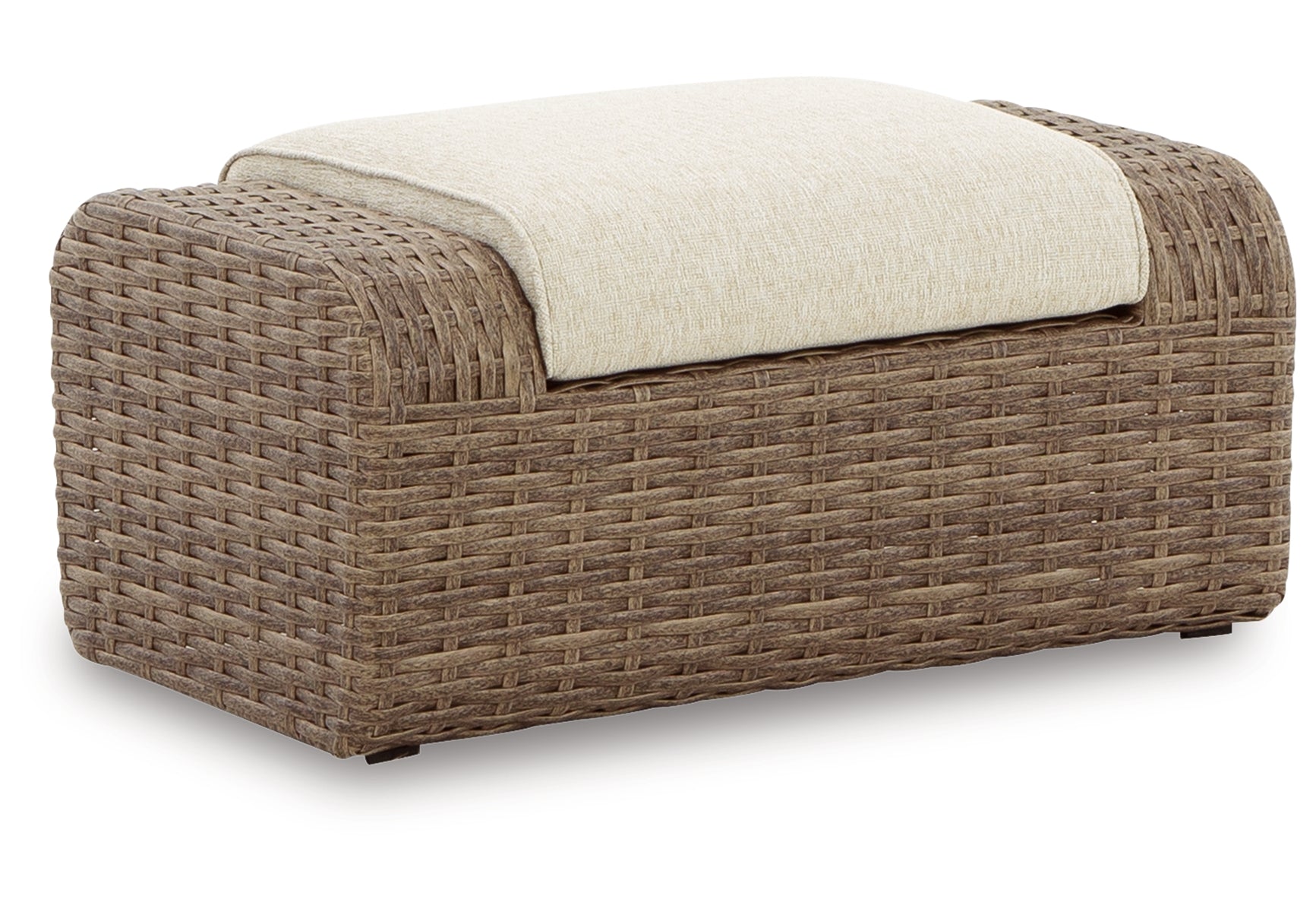 SANDY BLOOM Outdoor Ottoman with Cushion