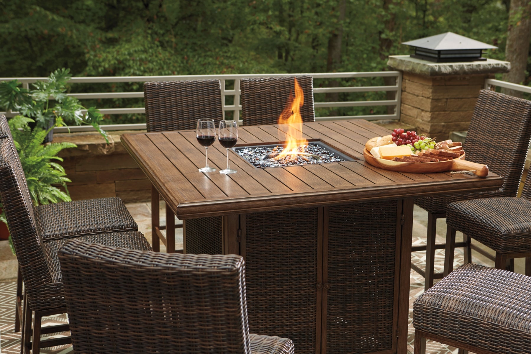 Paradise Trail Outdoor Dining Table and 8 Chairs
