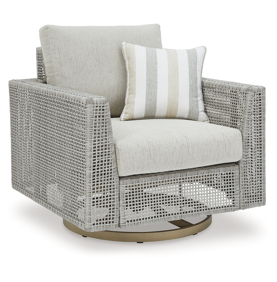 Seton Creek Outdoor Swivel Lounge with Cushion