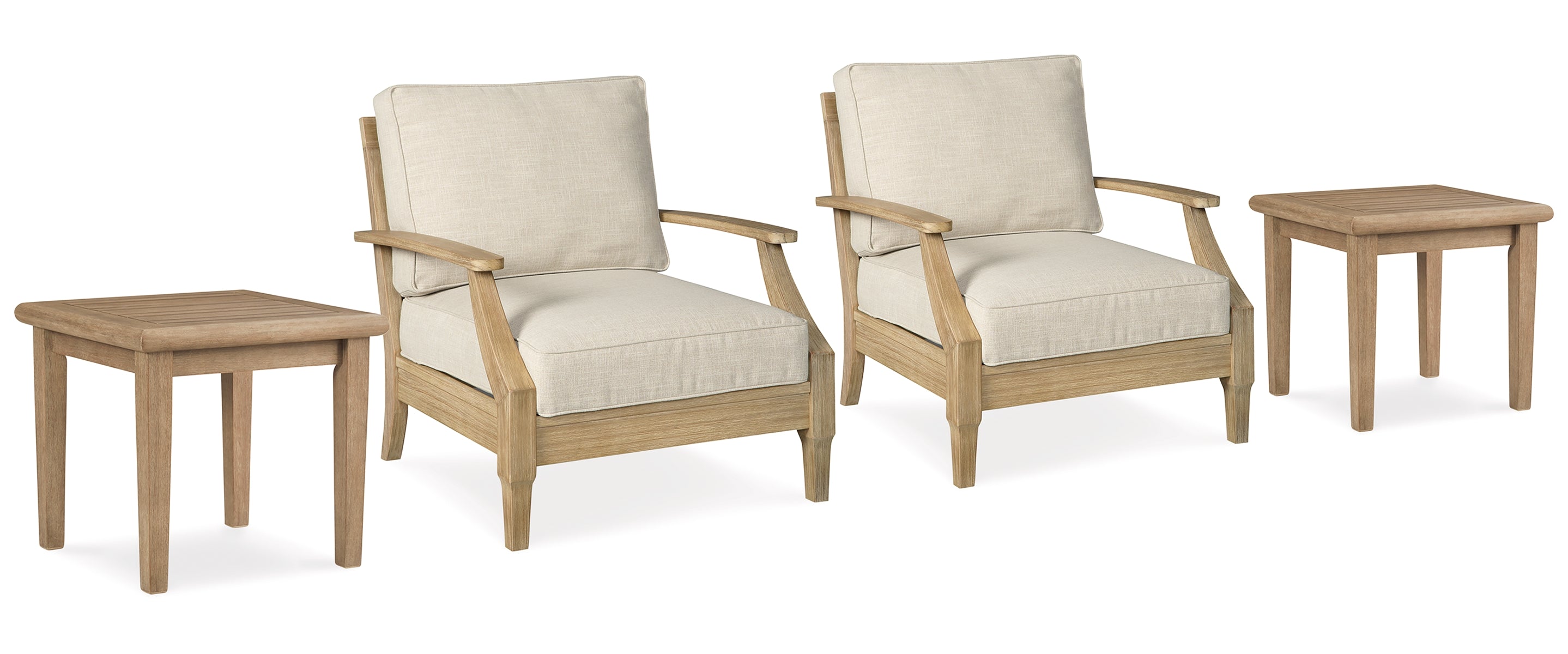 Clare View 2 Outdoor Lounge Chairs with 2 End Tables