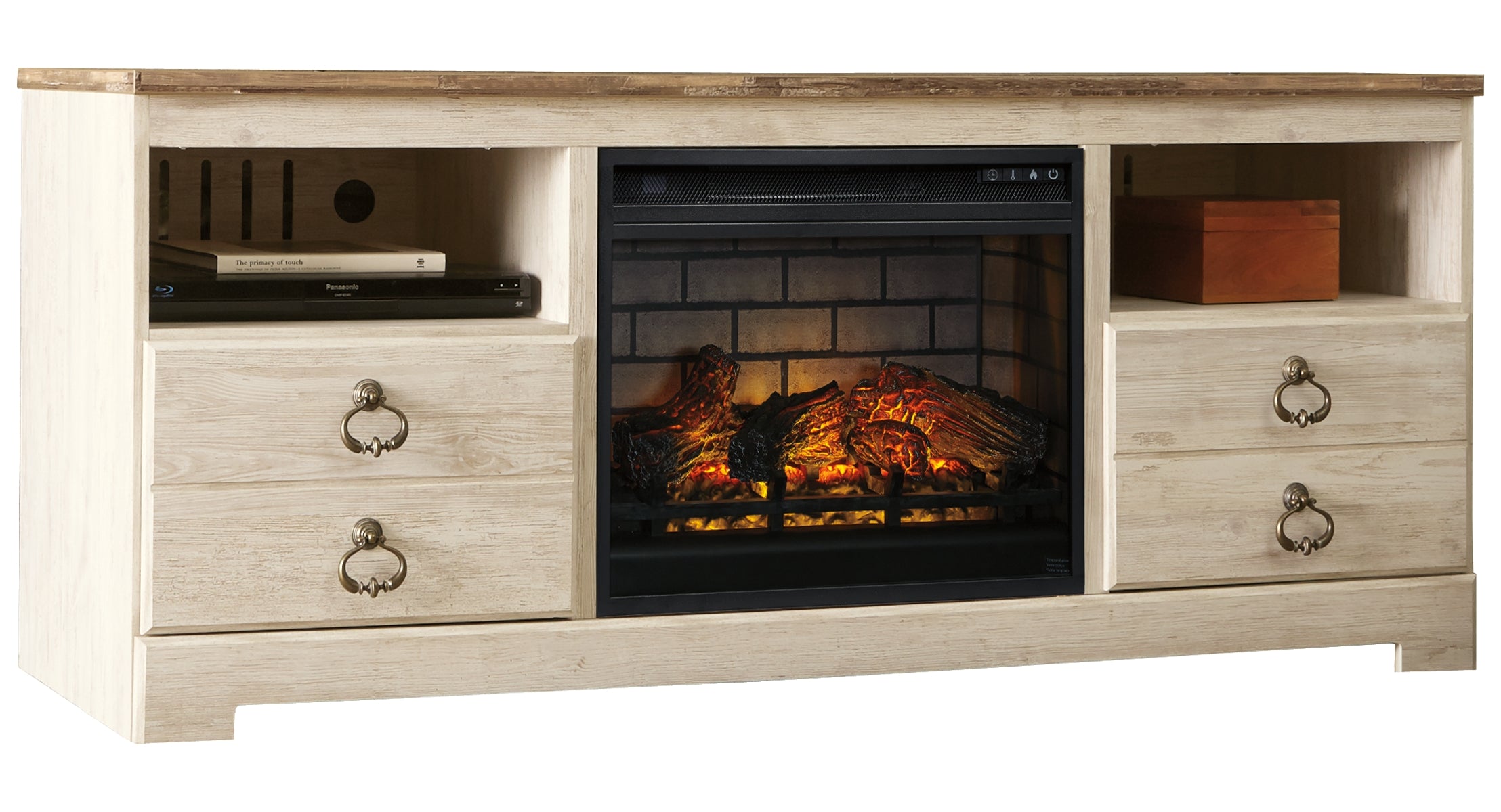 Willowton 64" TV Stand with Electric Fireplace
