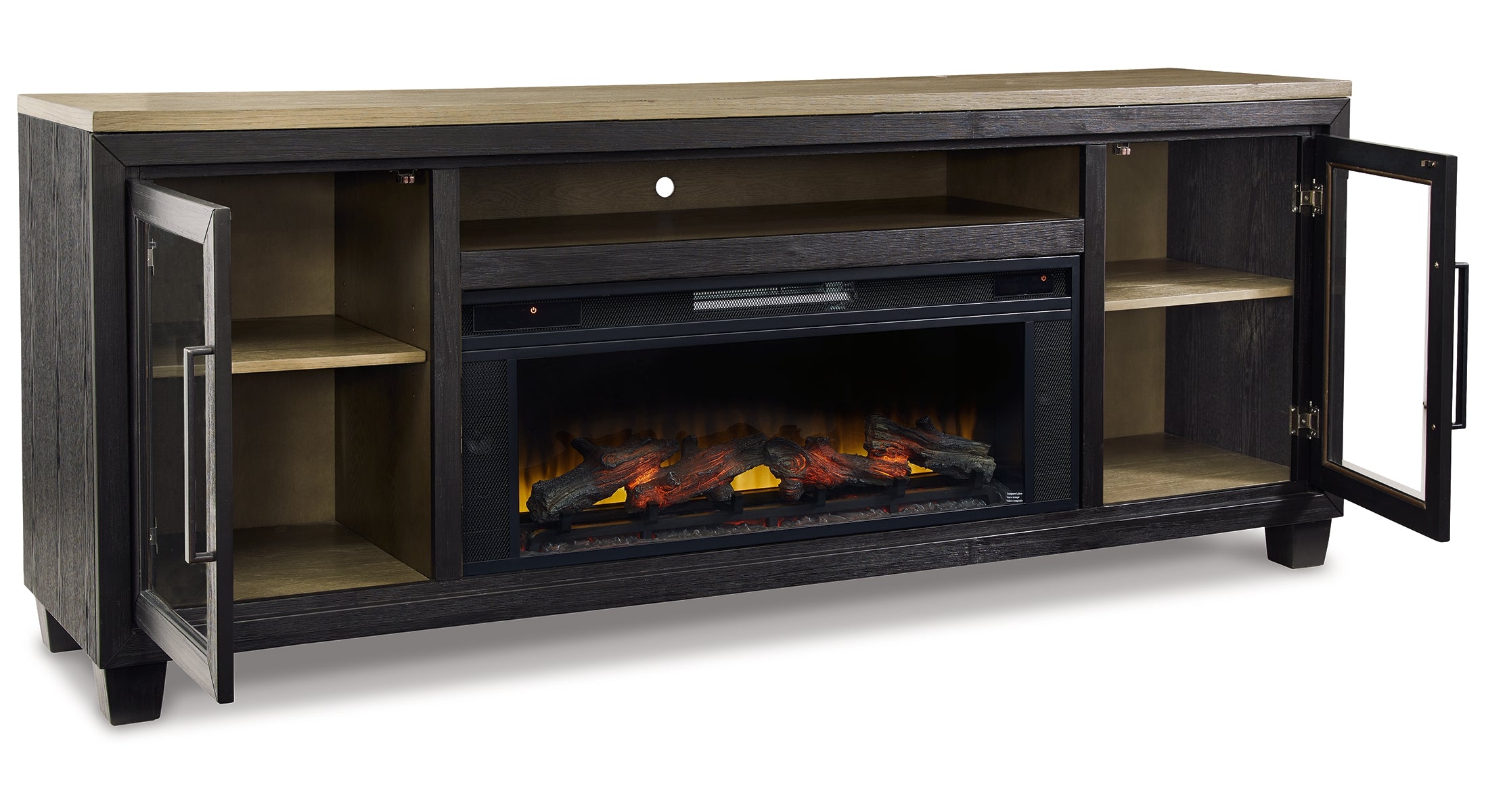 Foyland 83" TV Stand with Electric Fireplace